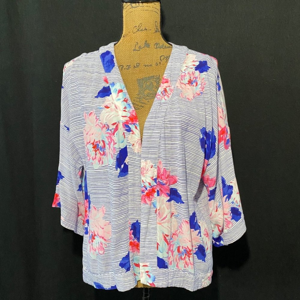 JOULES S Blazer Jacket Multicolor Floral 3/4 sleeves No stretch Casual Night Out